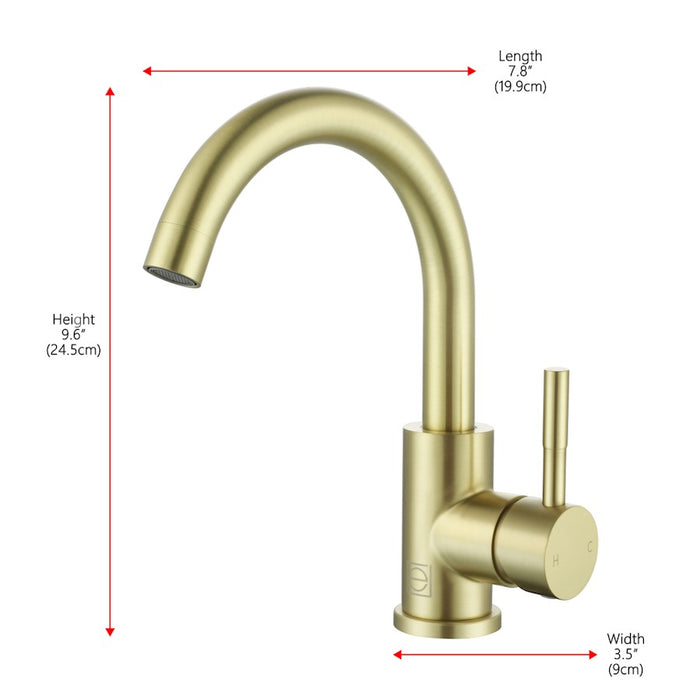 Elegant Lighting Louis Vanity Faucet, Brushed Gold