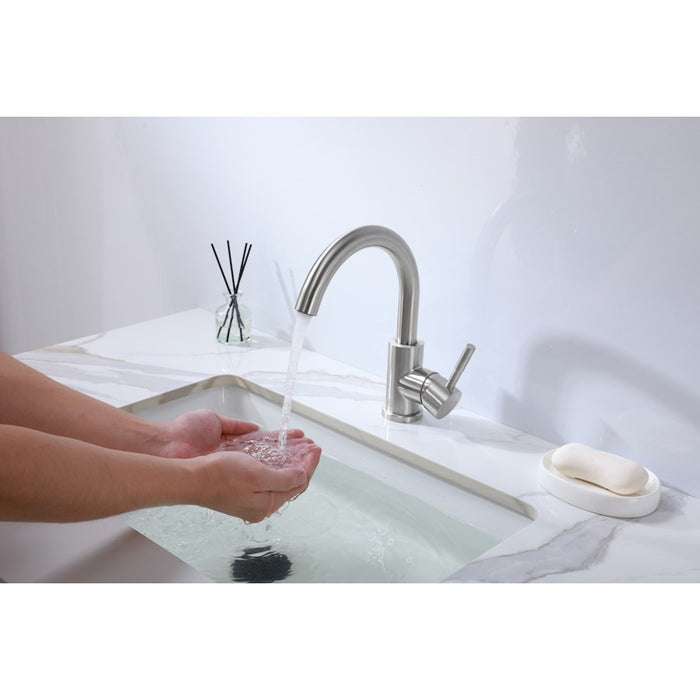 Elegant Lighting Louis Vanity Faucet, Brushed Nickel