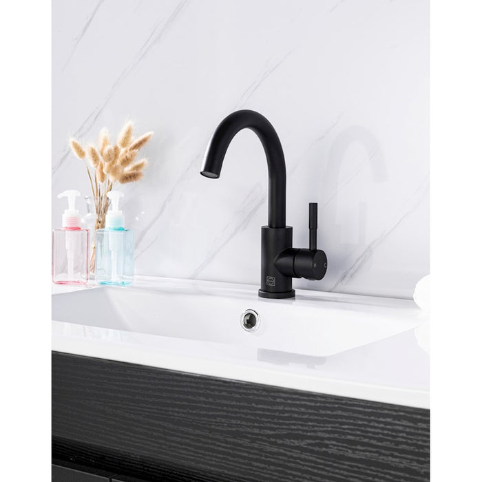 Elegant Lighting Louis Vanity Faucet, Matte Black