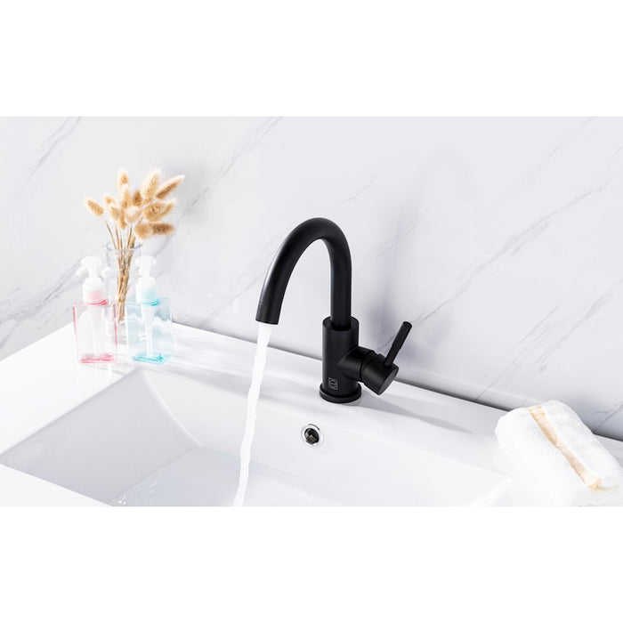 Elegant Lighting Louis Vanity Faucet, Matte Black