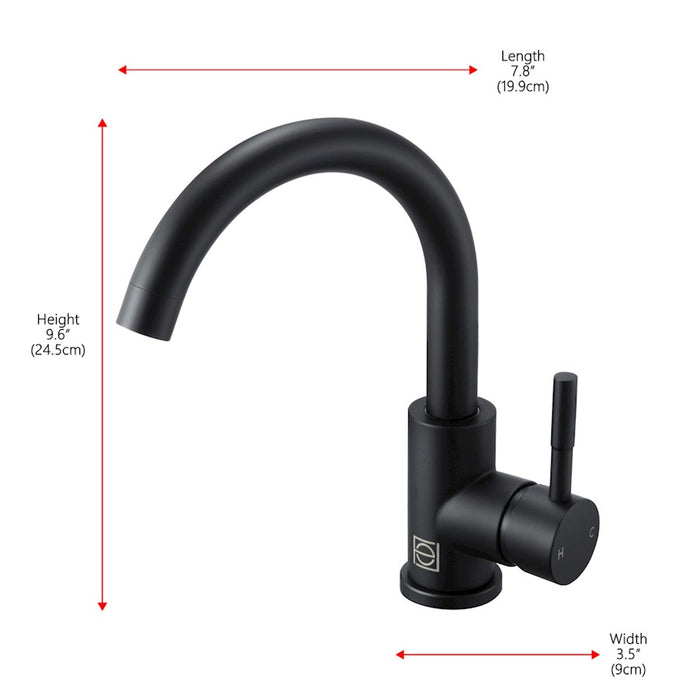 Elegant Lighting Louis Vanity Faucet, Matte Black