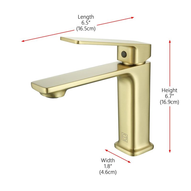 Elegant Lighting Lena Vanity Faucet, Gold