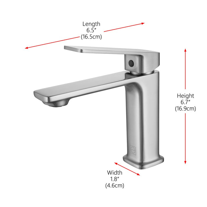 Elegant Lighting Lena Vanity Faucet, Nickel
