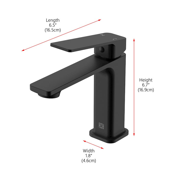 Elegant Lighting Lena Vanity Faucet, Black