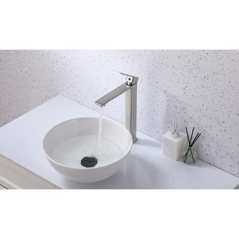 Elegant Lighting Lena Vanity Faucet, Brushed Nickel
