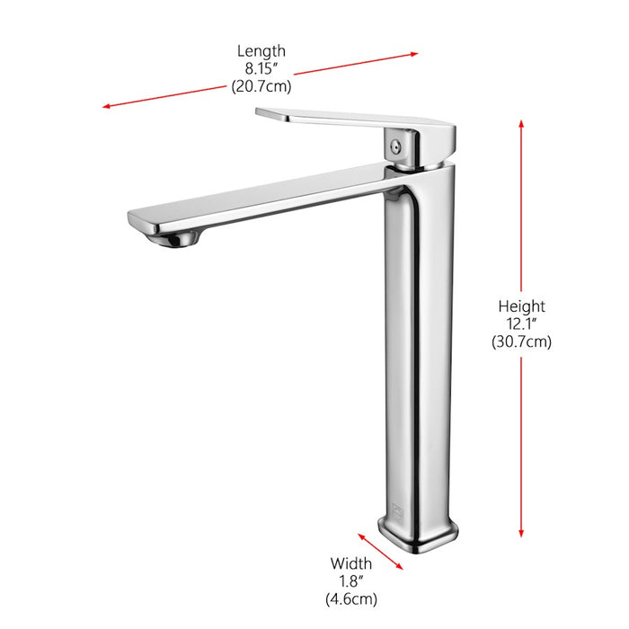 Elegant Lighting Lena Vanity Faucet, Chrome