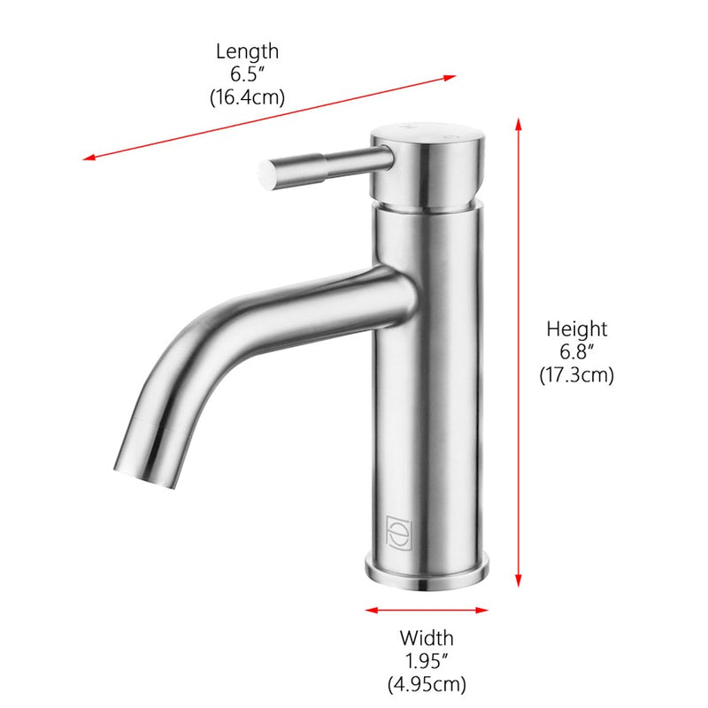 Elegant Lighting Victor Vanity Faucet, Nickel