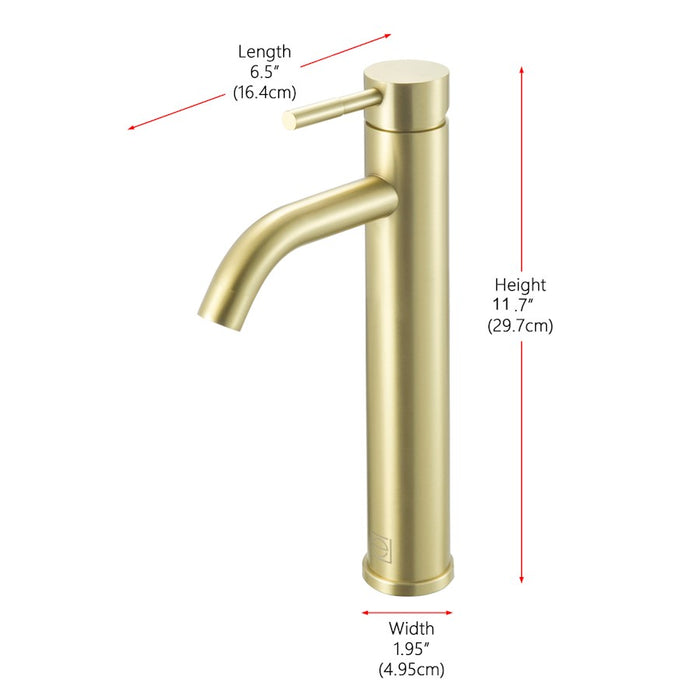 Elegant Lighting Victor Vanity Faucet, Brushed Gold