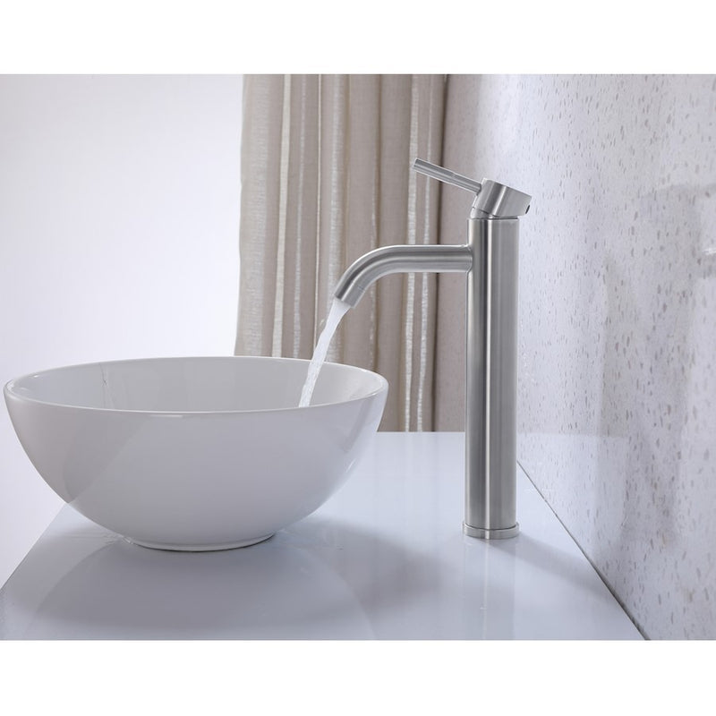 Elegant Lighting Victor Vanity Faucet, Brushed Nickel