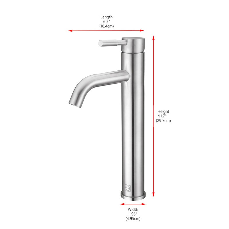 Elegant Lighting Victor Vanity Faucet, Brushed Nickel