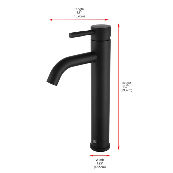 Elegant Lighting Victor Vanity Faucet, Matte Black