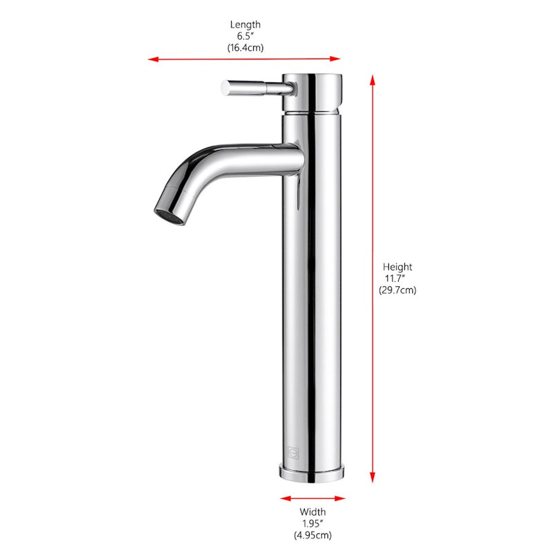 Elegant Lighting Victor Vanity Faucet, Chrome