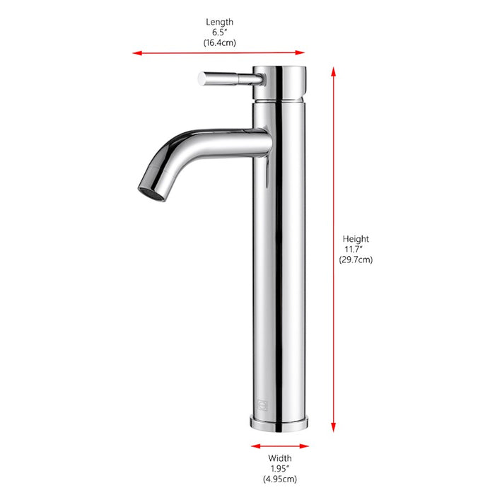 Elegant Lighting Victor Vanity Faucet, Chrome