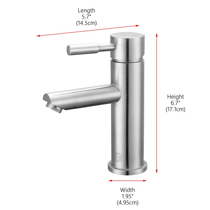 Elegant Lighting Mia Vanity Faucet, Brushed Nickel