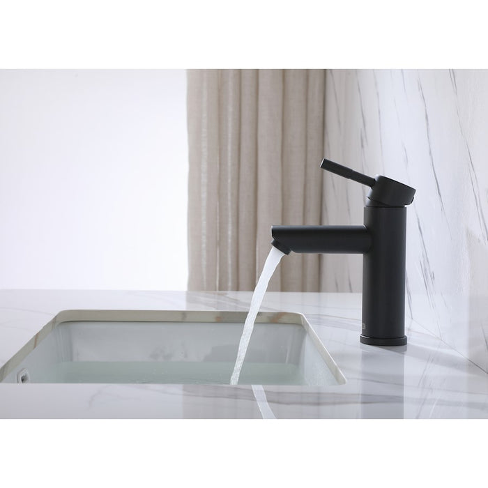 Elegant Lighting Mia Vanity Faucet, Matte Black
