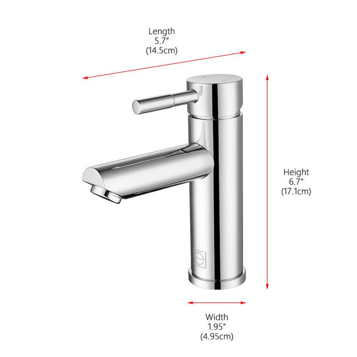 Elegant Lighting Mia Vanity Faucet, Chrome