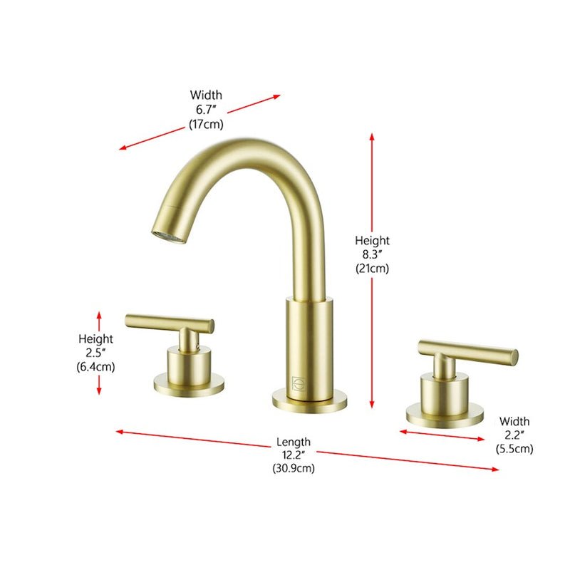 Elegant Lighting Leah Vanity Faucet, Brushed Gold