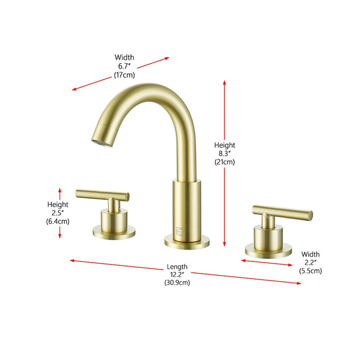 Elegant Lighting Leah Vanity Faucet, Brushed Gold