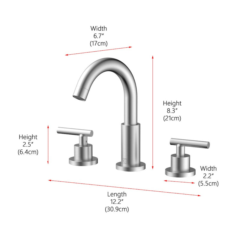 Elegant Lighting Leah Vanity Faucet, Brushed Nickel