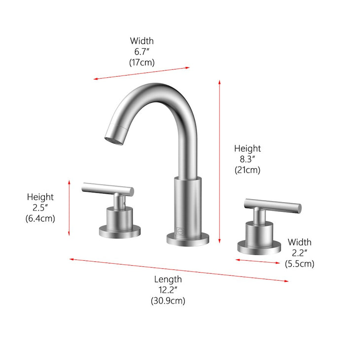 Elegant Lighting Leah Vanity Faucet, Brushed Nickel