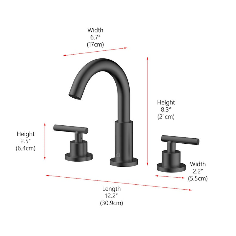 Elegant Lighting Leah Vanity Faucet, Matte Black