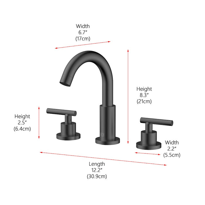 Elegant Lighting Leah Vanity Faucet, Matte Black