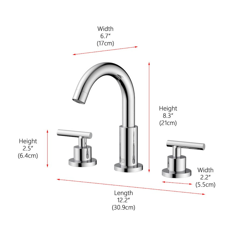 Elegant Lighting Leah Vanity Faucet, Chrome