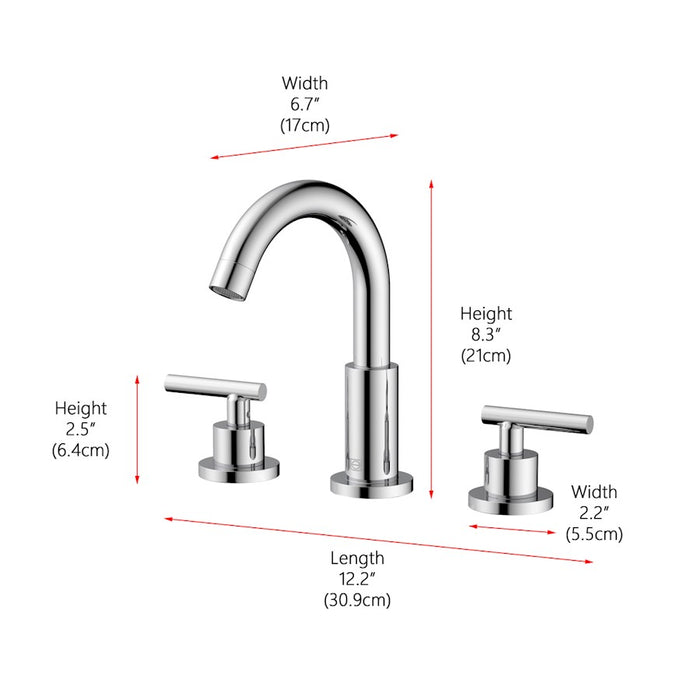 Elegant Lighting Leah Vanity Faucet, Chrome