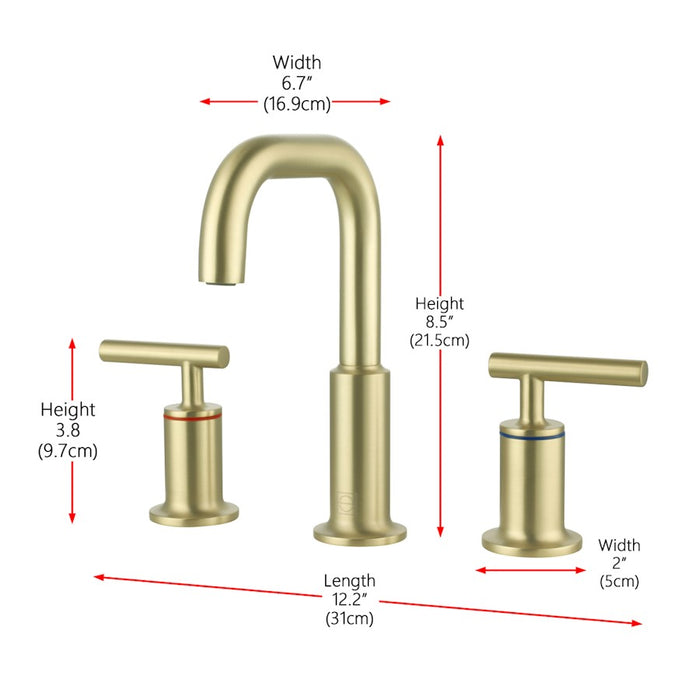 Elegant Lighting Tobias Vanity Faucet, Brushed Gold