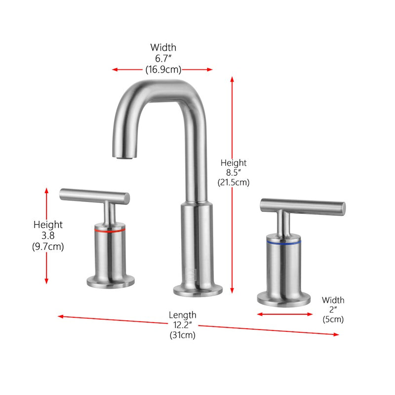Elegant Lighting Tobias Vanity Faucet, Brushed Nickel