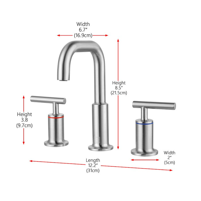Elegant Lighting Tobias Vanity Faucet, Brushed Nickel
