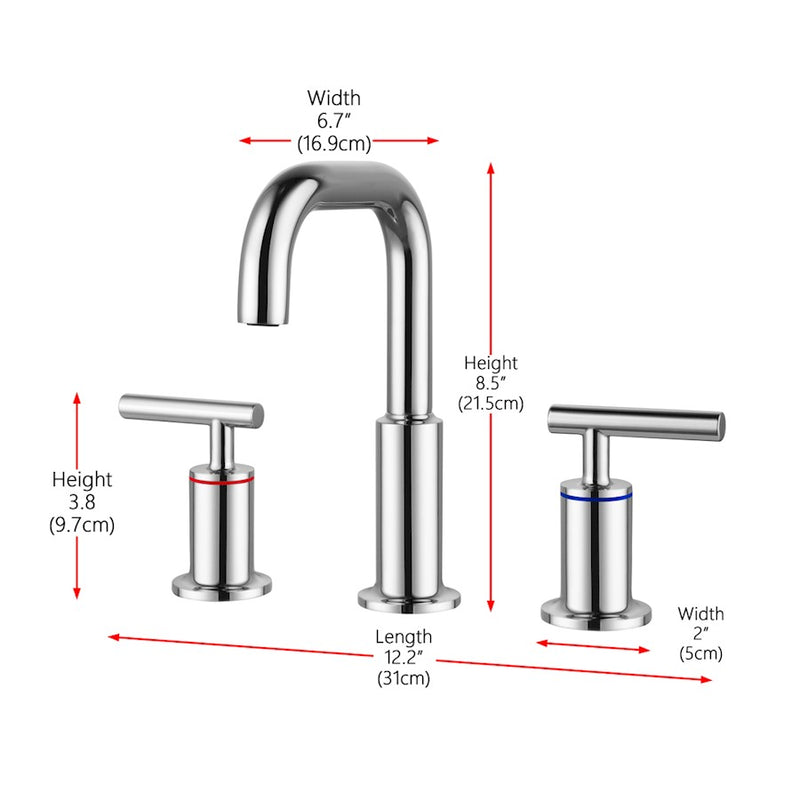Elegant Lighting Tobias Vanity Faucet, Chrome