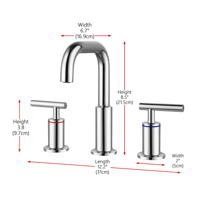 Elegant Lighting Tobias Vanity Faucet, Chrome