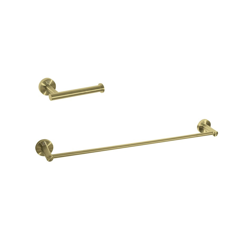 Elegant Lighting Alma 2Pc Bathroom Hardware Set, Brushed Gold