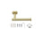 Elegant Lighting Alma 2Pc Bathroom Hardware Set, Brushed Gold