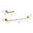 Elegant Lighting Alma 2Pc Bathroom Hardware Set, Brushed Gold