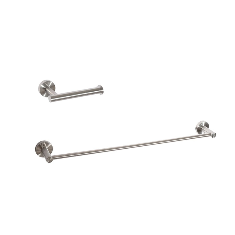 Elegant Lighting Alma 2Pc Bathroom Hardware Set, Brushed Nickel