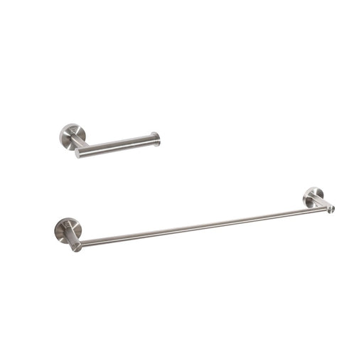 Elegant Lighting Alma 2Pc Bathroom Hardware Set, Brushed Nickel