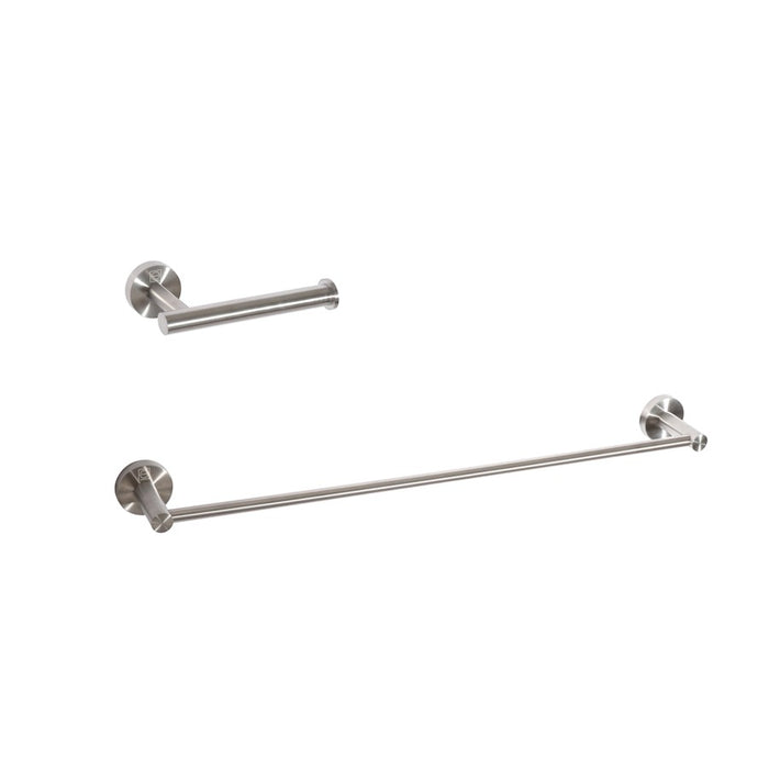 Elegant Lighting Alma 2Pc Bathroom Hardware Set, Brushed Nickel