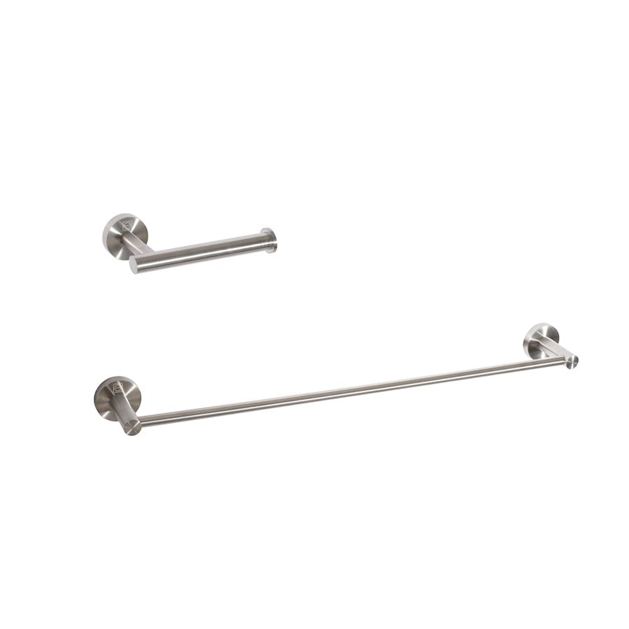 Elegant Lighting Alma 2Pc Bathroom Hardware Set, Brushed Nickel
