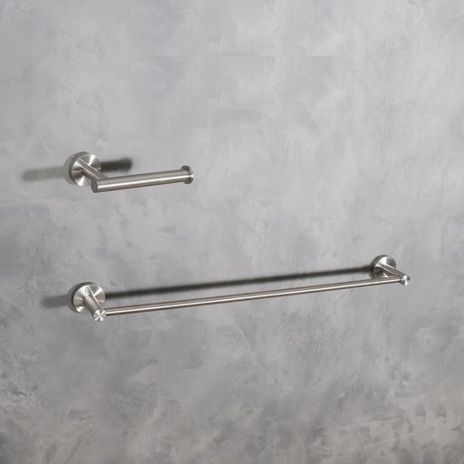 Elegant Lighting Alma 2Pc Bathroom Hardware Set, Brushed Nickel
