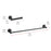 Elegant Lighting Alma 2Pc Bathroom Hardware Set, Matte Black