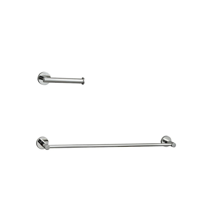Elegant Lighting Alma 2Pc Bathroom Hardware Set, Chrome