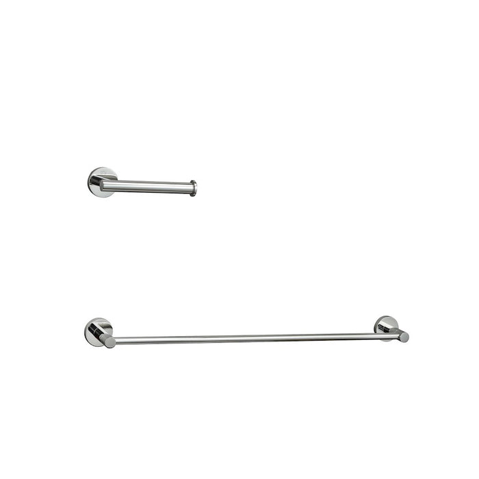 Elegant Lighting Alma 2Pc Bathroom Hardware Set, Chrome