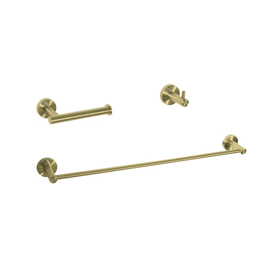 Elegant Lighting Freya 3Pc Bathroom Hardware Set, Brushed Gold