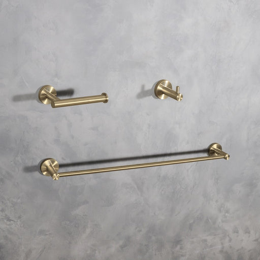 Elegant Lighting Freya 3Pc Bathroom Hardware Set, Brushed Gold