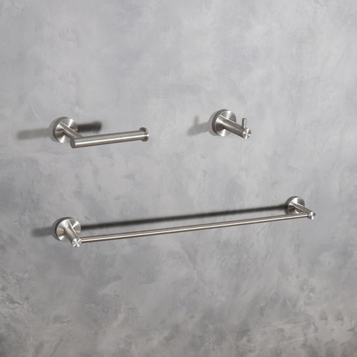 Elegant Lighting Freya 3Pc Bathroom Hardware Set, Brushed Nickel