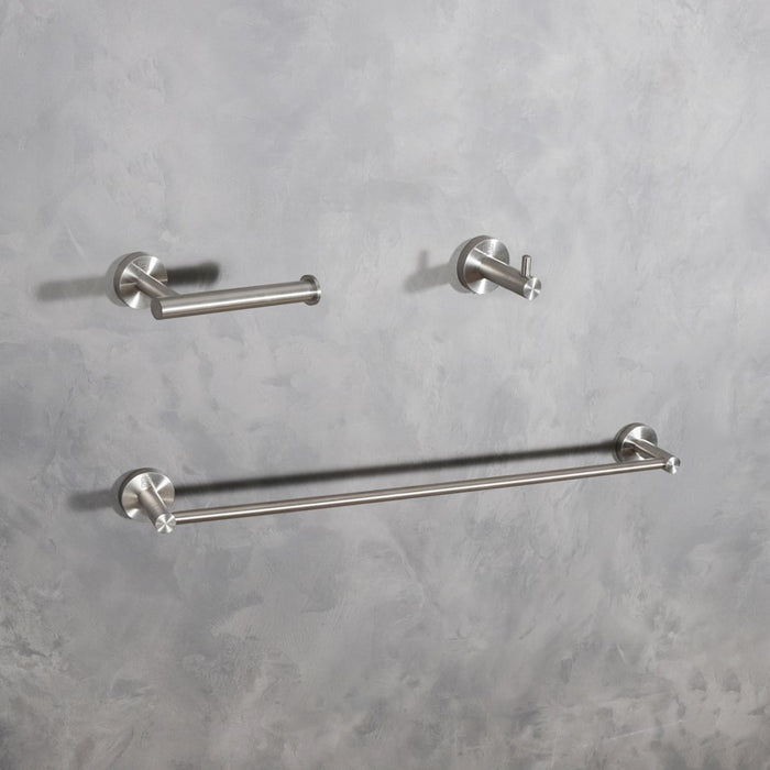 Elegant Lighting Freya 3Pc Bathroom Hardware Set, Brushed Nickel