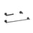 Elegant Lighting Freya 3Pc Bathroom Hardware Set, Matte Black
