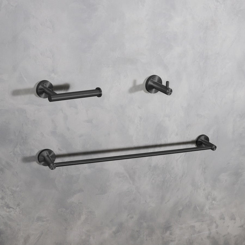 Elegant Lighting Freya 3Pc Bathroom Hardware Set, Matte Black